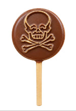 Load image into Gallery viewer, Chocolate Skull &amp; Cross Bones Sucker
